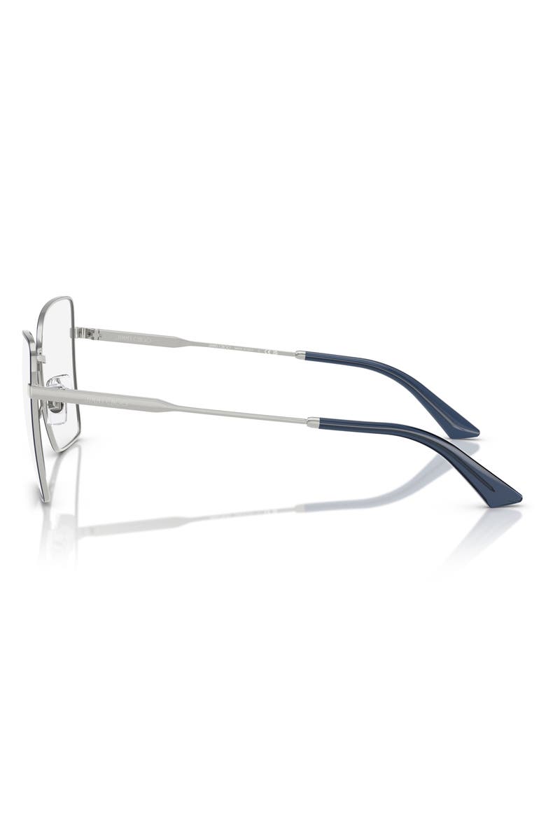 Jimmy Choo 55mm Pillow Optical Glasses, Alternate, color, Silver/ Blue / Demo Lens