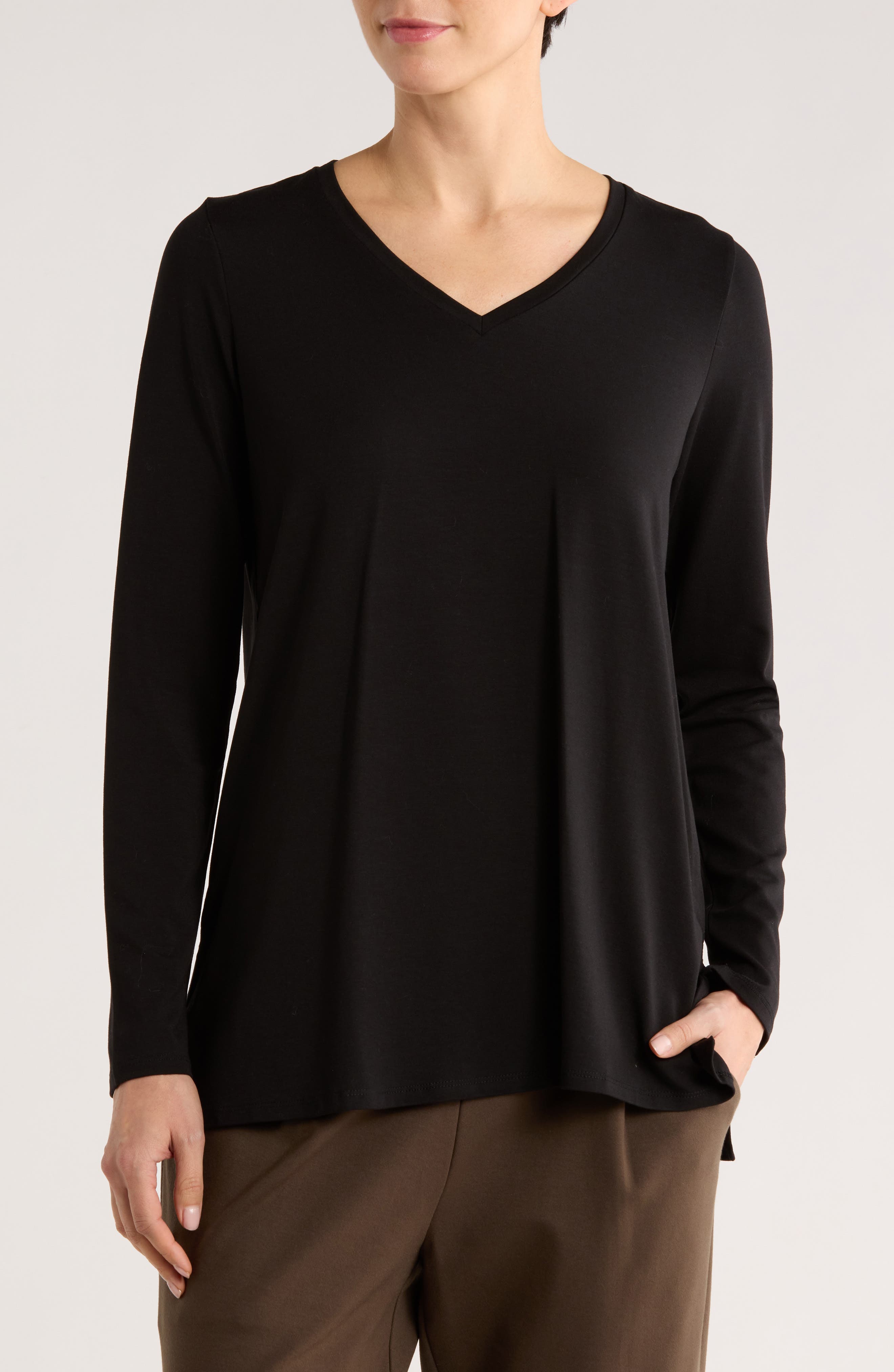 Eileen Fisher V-Neck Long Sleeve Tunic