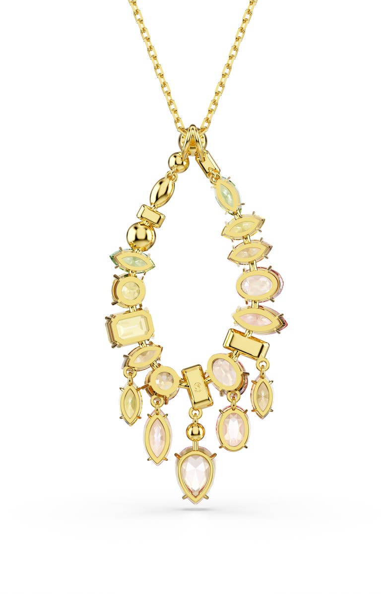 Swarovski Gema Crystal Charm Pendant Necklace, Alternate, color, Gold/ Multi