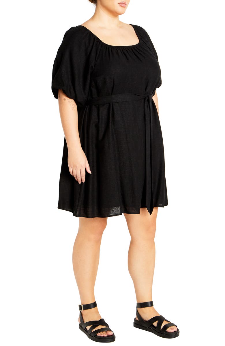 City Chic Uptown Minidress, Alternate, color, Black