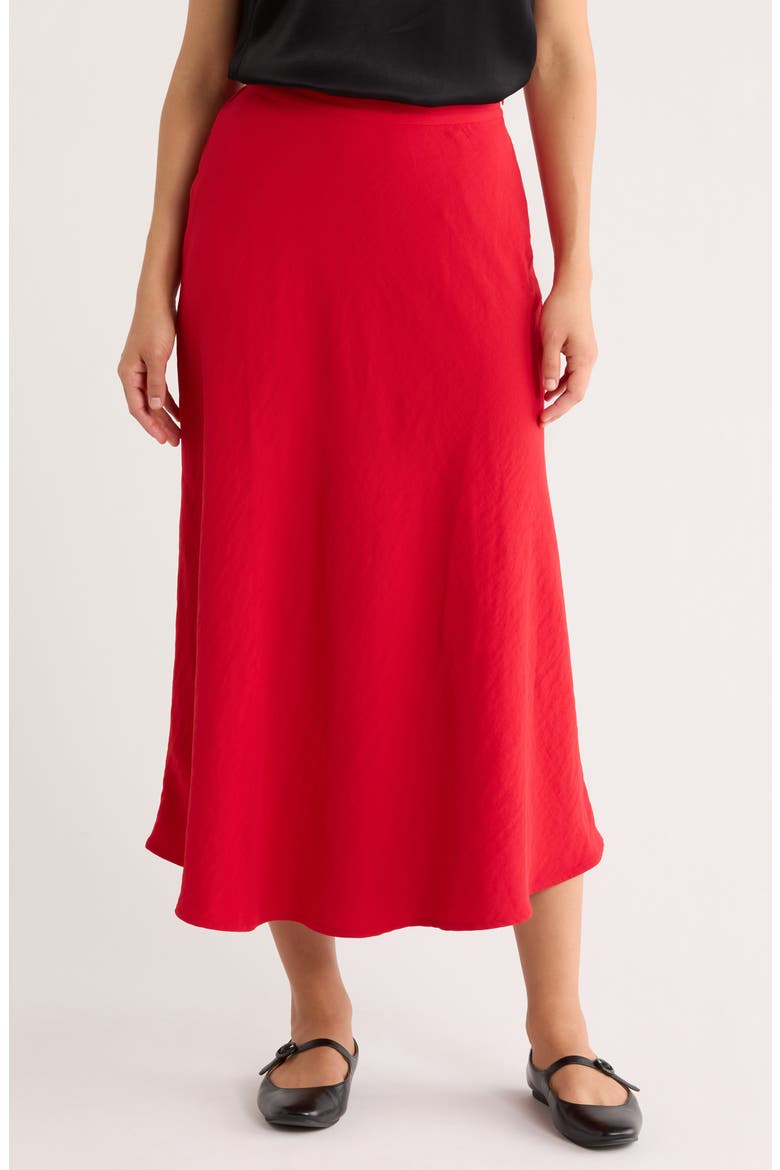 Natalia Midi Circle Skirt, Main, color, CHERRY RED