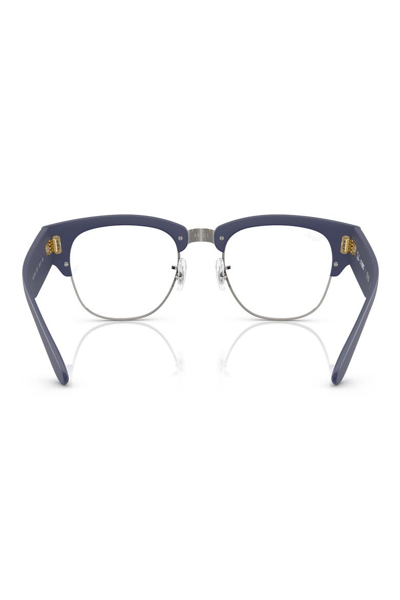 Mega Clubmaster Liteforce 50mm Square Optical Glasses, Alternate, color, GUNMETAL