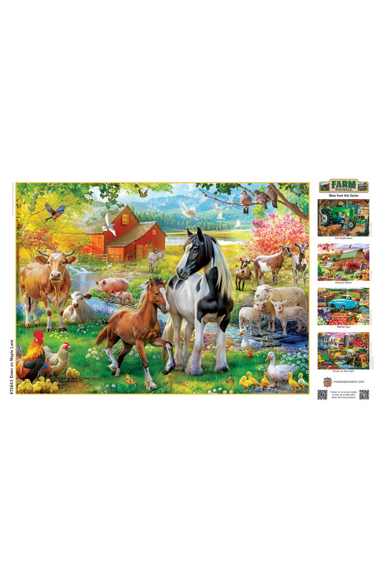 Down on Maple Lane 1000 Piece Puzzle, Alternate, color, Multicolor