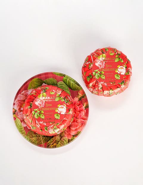 Rosa Damascena Bar Soap Duo & Glass Tray Kit