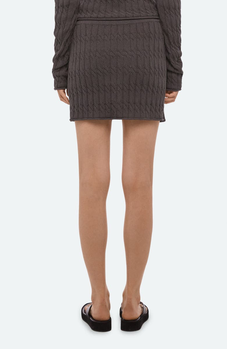 Helmut Lang Cable Knit Miniskirt, Alternate, color, Gravel