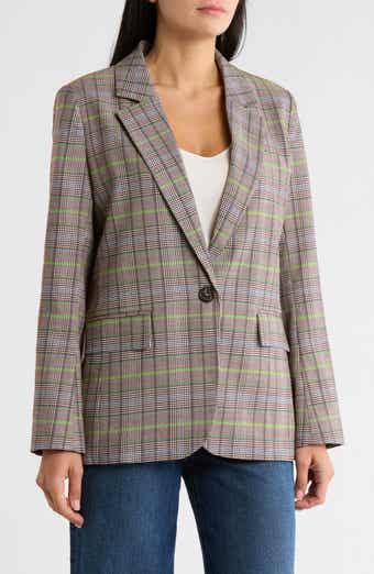 Lucy Paris Adler Plaid Tailored Blazer