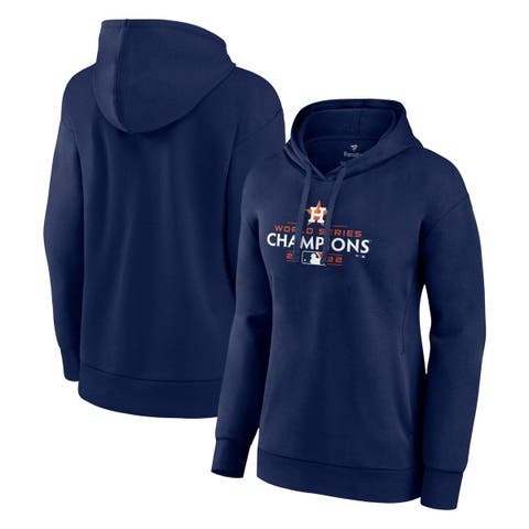 Women's Fanatics Branded Navy Houston Astros 2022 World Series Champions Logo Plus Size Pullover Hoodie