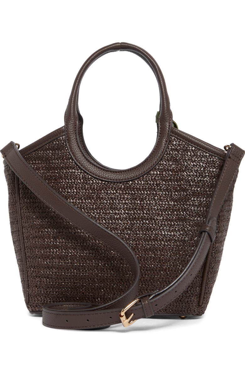 Nanette Lepore Junne Straw Satchel, Alternate, color, Maple Straw Maple Flowers