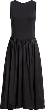 WAYF Shay Bubble Hem Cocktail Midi Dress