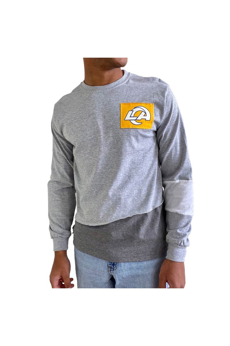 Men's Refried Apparel Gray Los Angeles Rams Sustainable Angle Long Sleeve T-Shirt, Alternate, color, Gray
