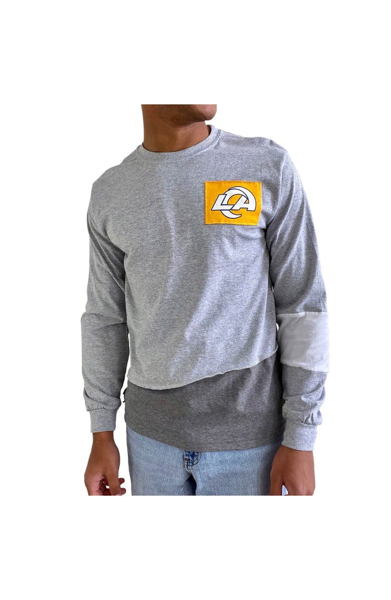 REFRIED APPAREL Men's Refried Apparel Gray Los Angeles Rams Sustainable Angle Long Sleeve T-Shirt, Alternate, color, Gray