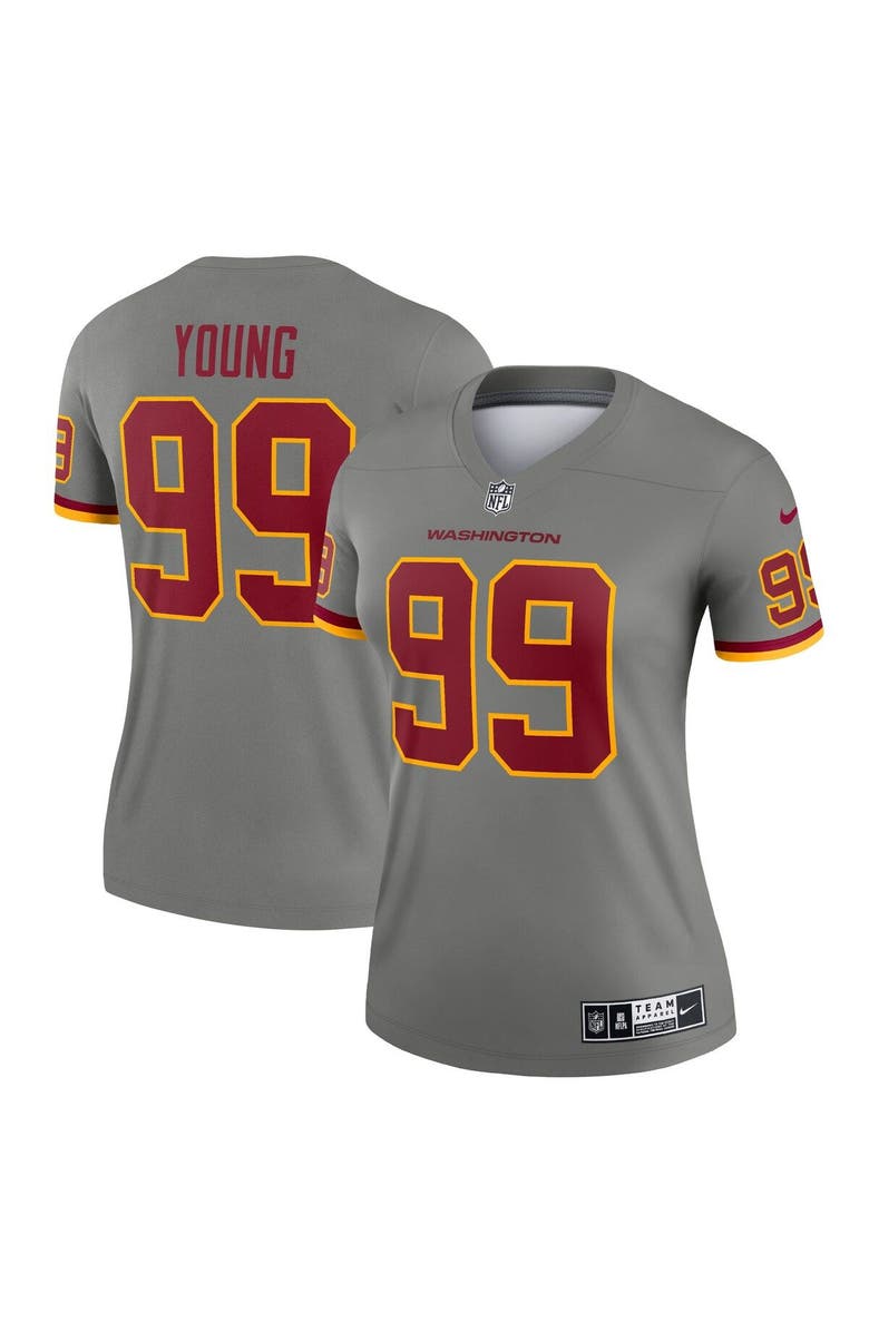 Nike Women's Nike Chase Young Gray Washington Football Team Inverted Legend Jersey, Main, color, 