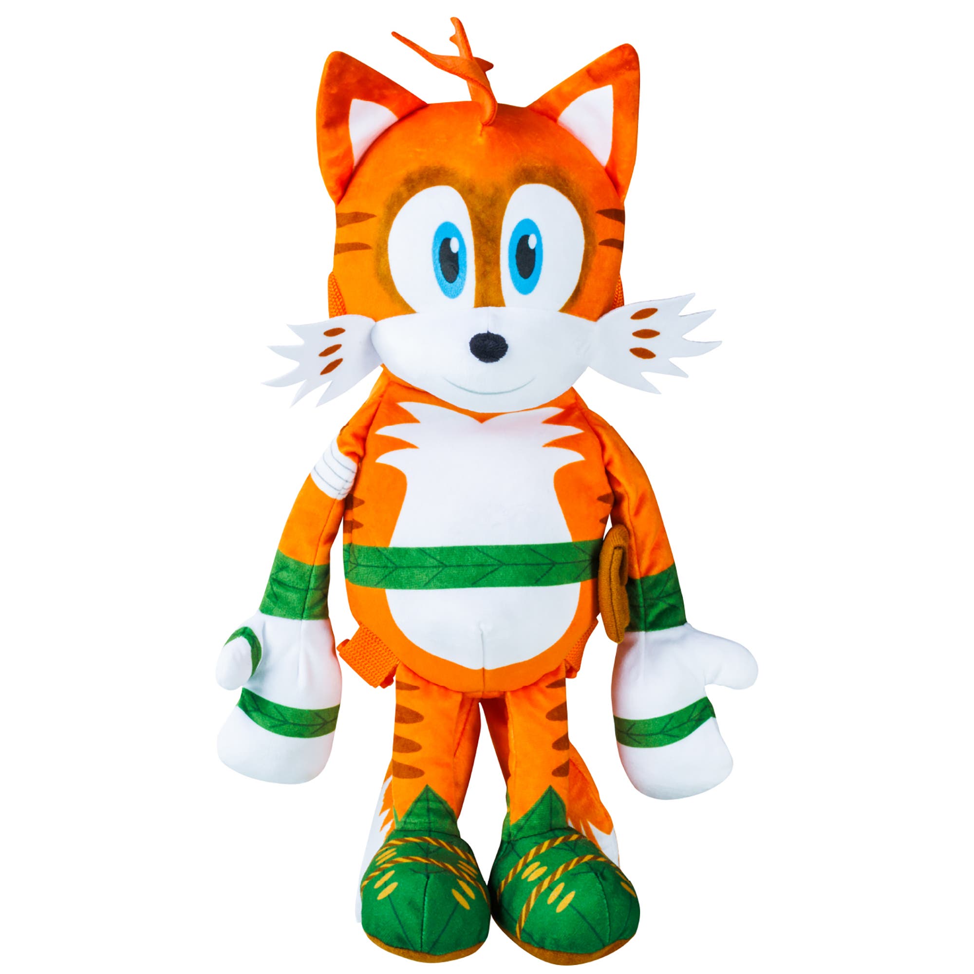 Sonic Prime 15 Inch Plush Kids Backpack Mangey Tails, Main, color, Multicolored