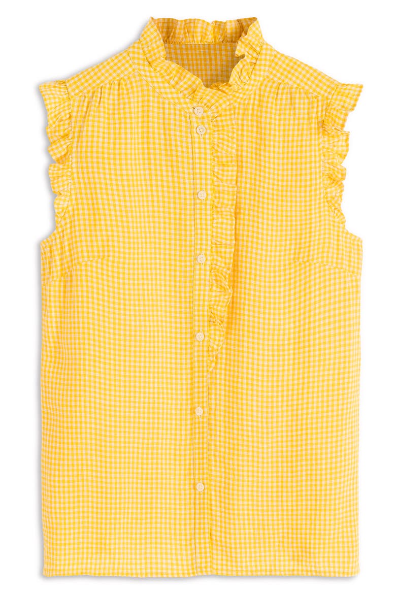 Sleeveless Linen Top, Alternate, color, SUNSHINE YELLOW CHAMBRAY