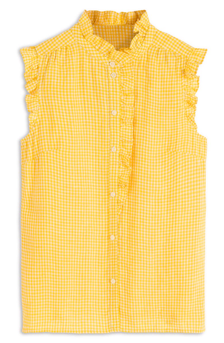 Boden Sleeveless Linen Top, Alternate, color, Sunshine Yellow Chambray