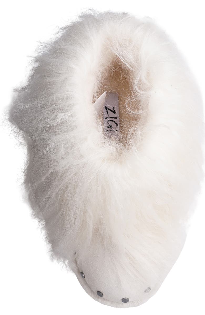 ZIGI Alleja Genuine Shearling Platform Bootie, Alternate, color, Ivory