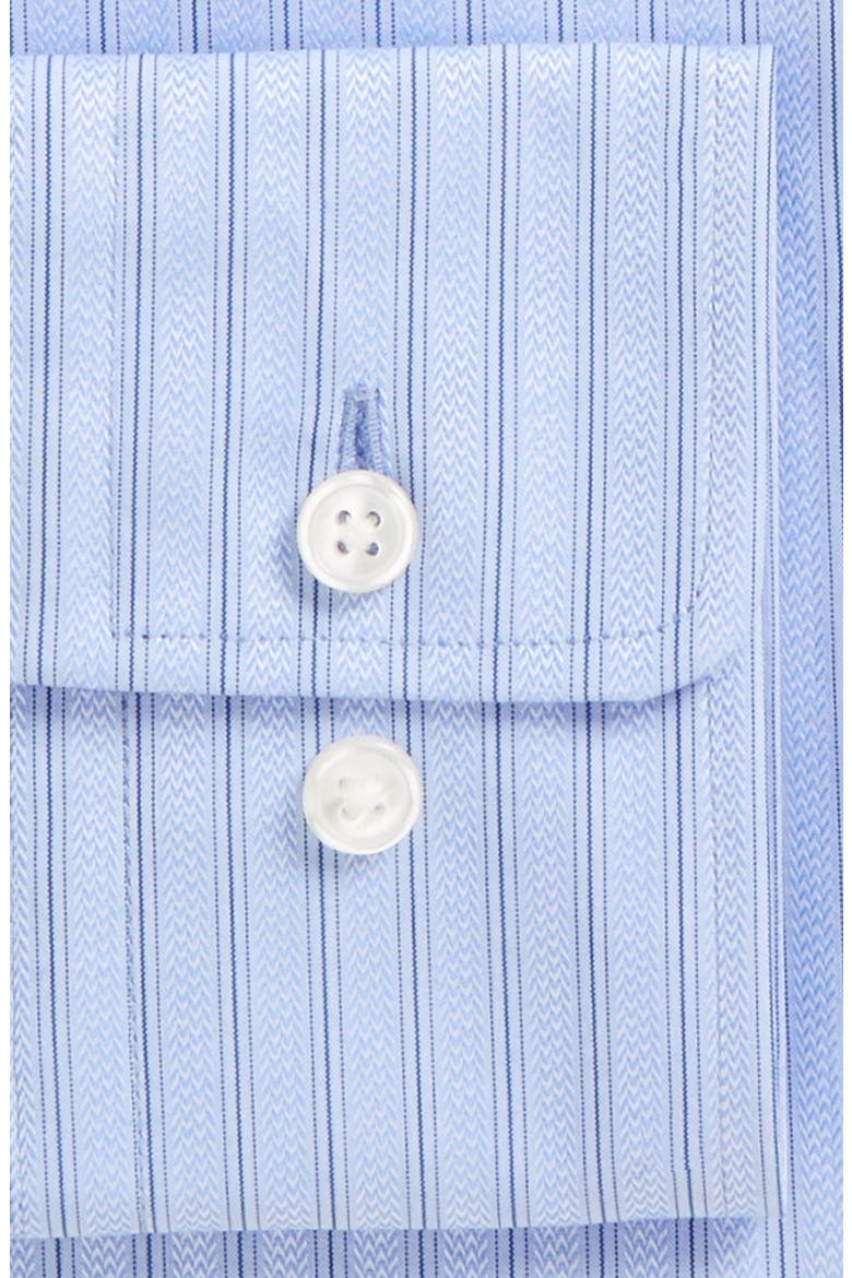 'Miles US' Sharp Fit Stripe Dress Shirt, Alternate, color, MEDIUM BLUE