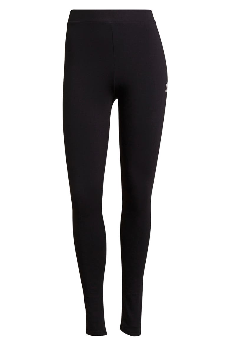 Trefoil Tights, Alternate, color, BLACK/ WHITE