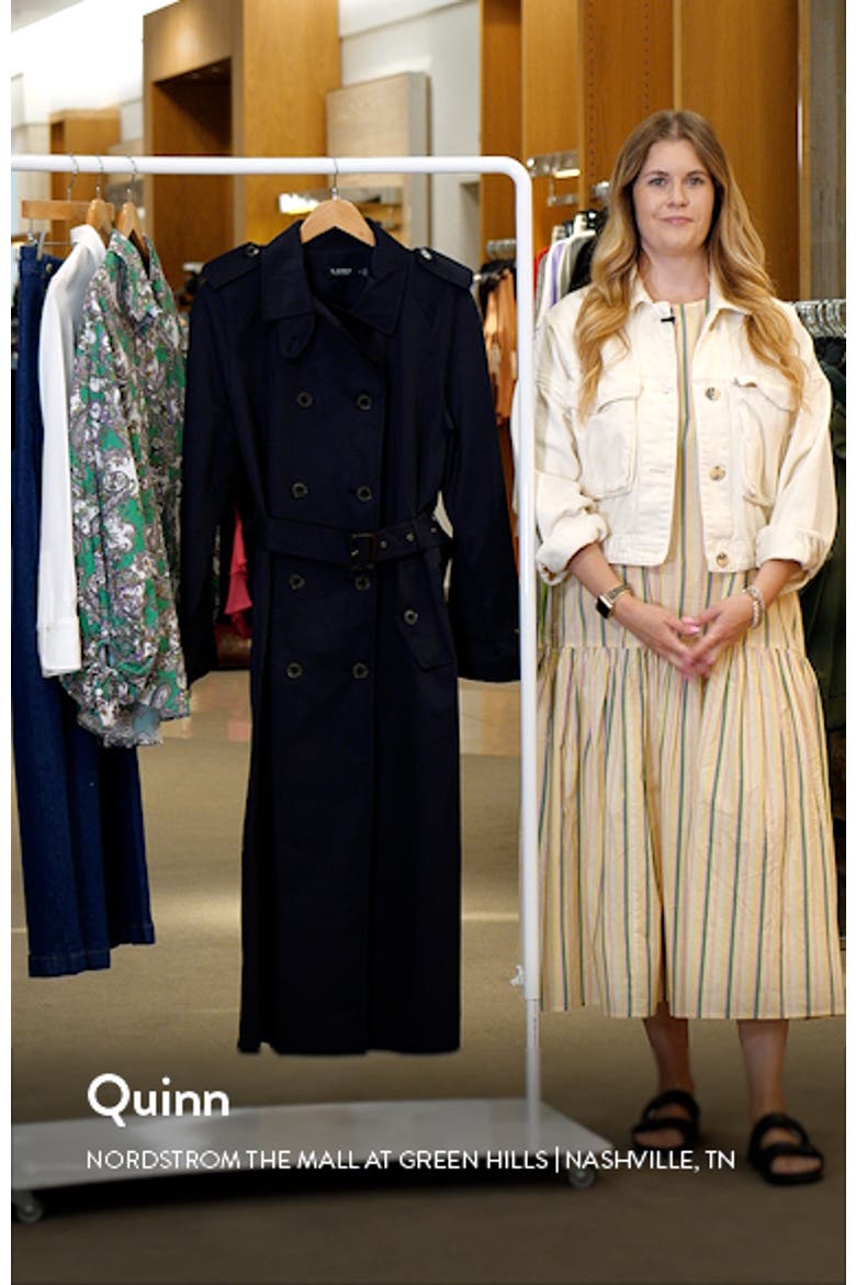 Belted Cotton Blend Gabardine Trench Coat video