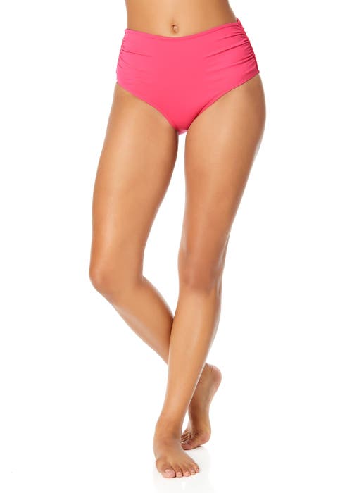 ANNE COLE LIVE IN COLOR CONVERTIBLE HIGH WAIST SHIRRED SWIM BOTTOM