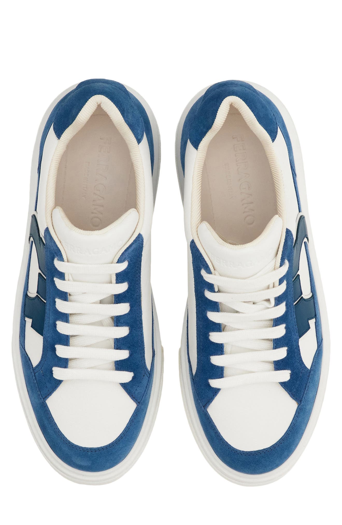 FERRAGAMO Cassina Gancio Low Top Sneaker, Alternate, color, Bianco Ottico Filicudi