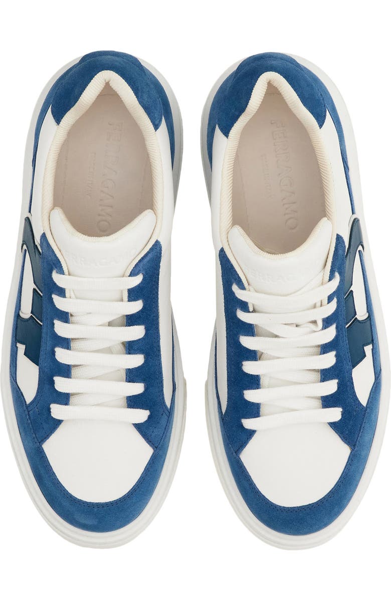FERRAGAMO Cassina Gancio Low Top Sneaker, Alternate, color, Bianco Ottico Filicudi