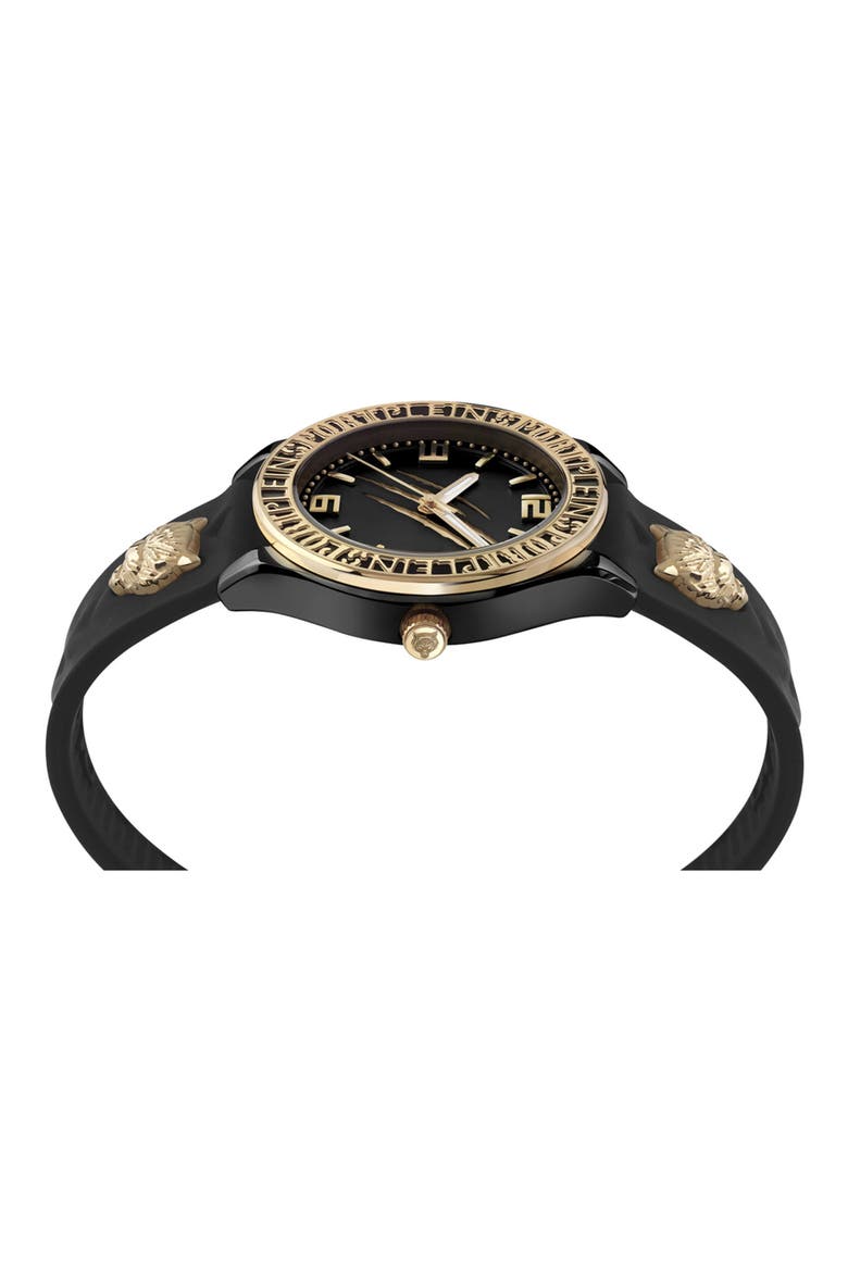 Eclipse Silicone Strap Watch, 36mm, Alternate, color, BLACK