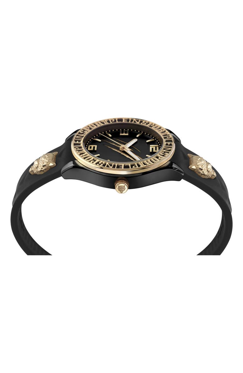 PLEIN SPORT Eclipse Silicone Strap Watch, 36mm, Alternate, color, Black