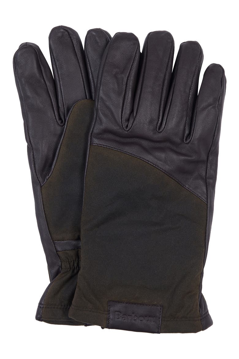 Hebden Leather Gloves, Main, color, DARK BROWN
