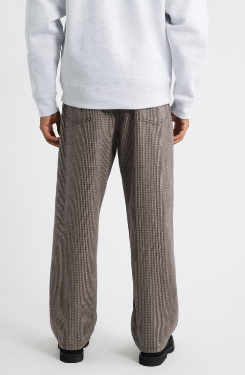 Obey Classic Baggy Plaid Jeans In Neutral
