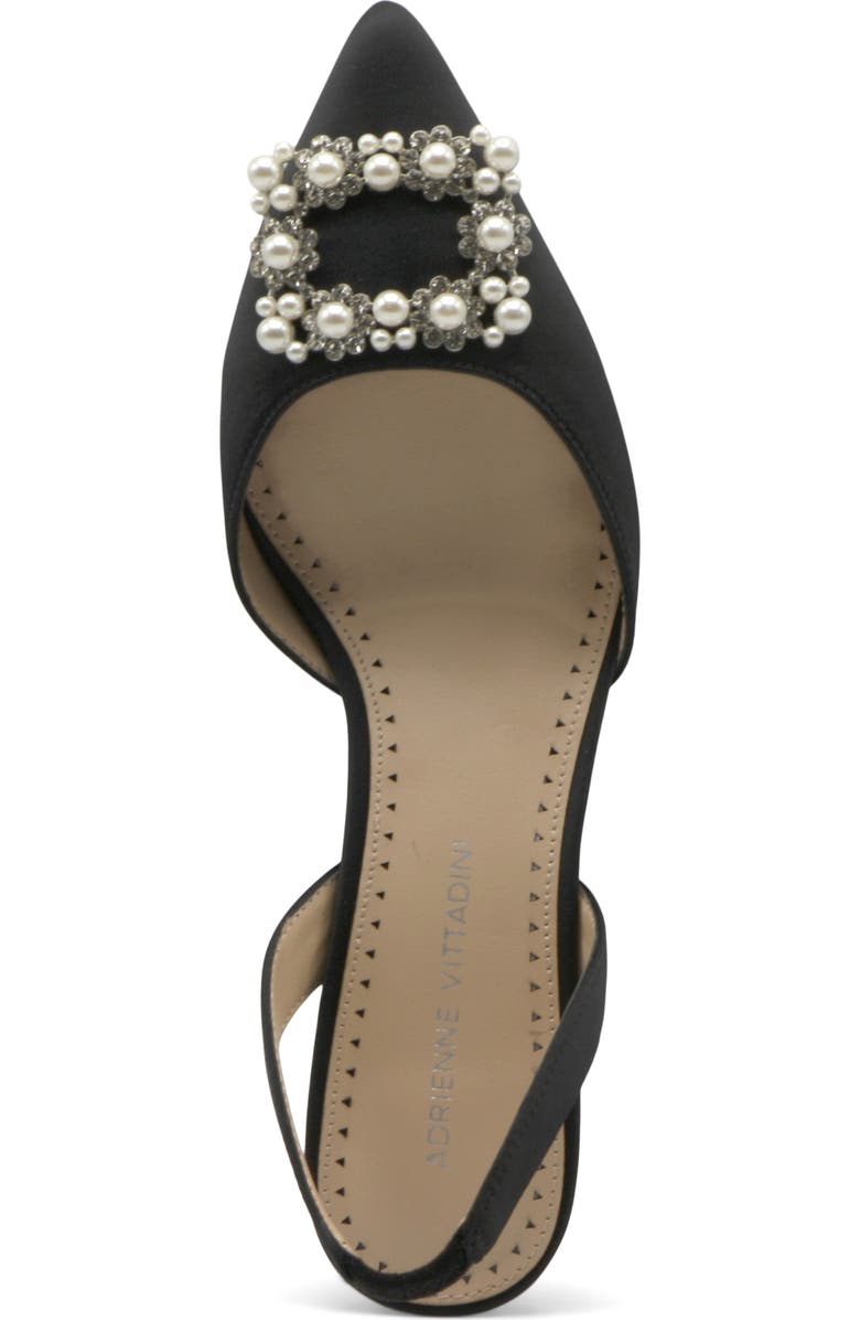 Adrienne Vittadini Suza Embellished Slingback Pump, Alternate, color, Black-St