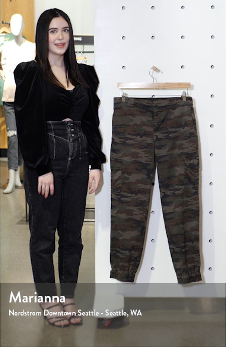 Commander Camo Print Stretch Cotton Cargo Joggers, sales video thumbnail