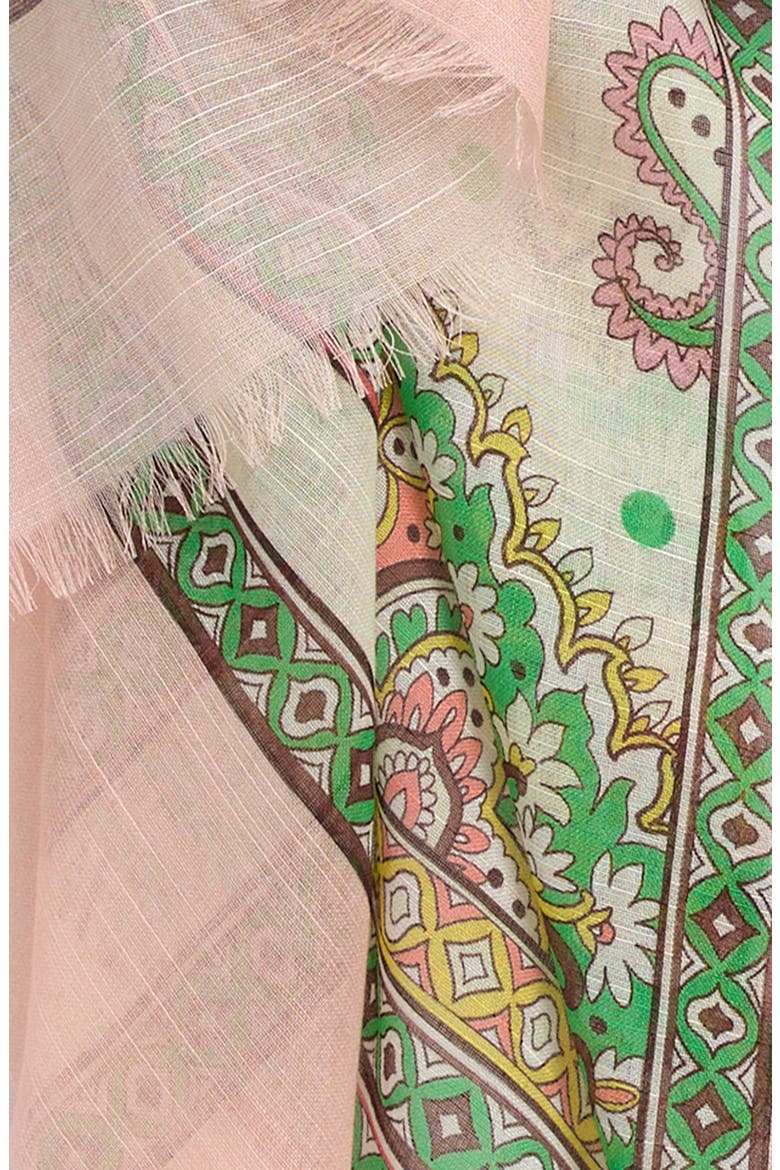 Nabucco Paisley Modal Blend Scarf, Alternate, color, PRINT ON WHITE BASE 3