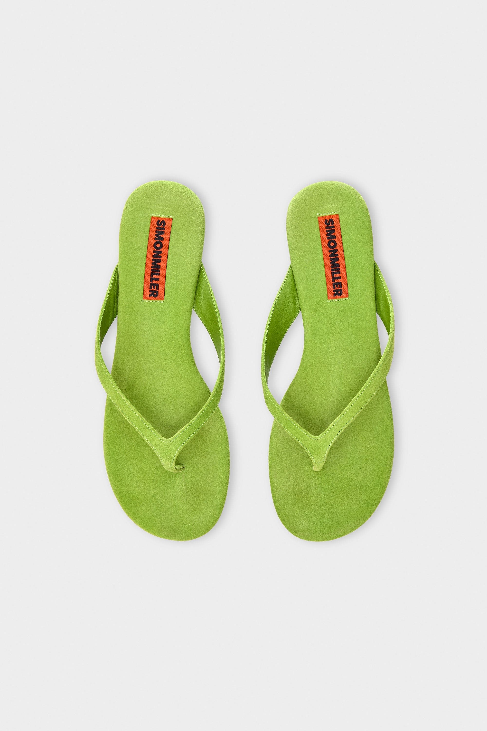 SIMONMILLER Suede Riviera Thong Sandal, Alternate, color, Matcha