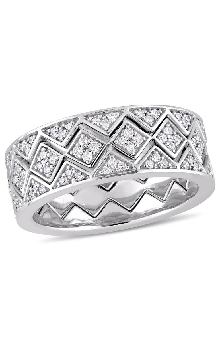 Julianna B. Diamond Zig Zag Stackable Ring Set 14k, Main, color, 14K White Gold