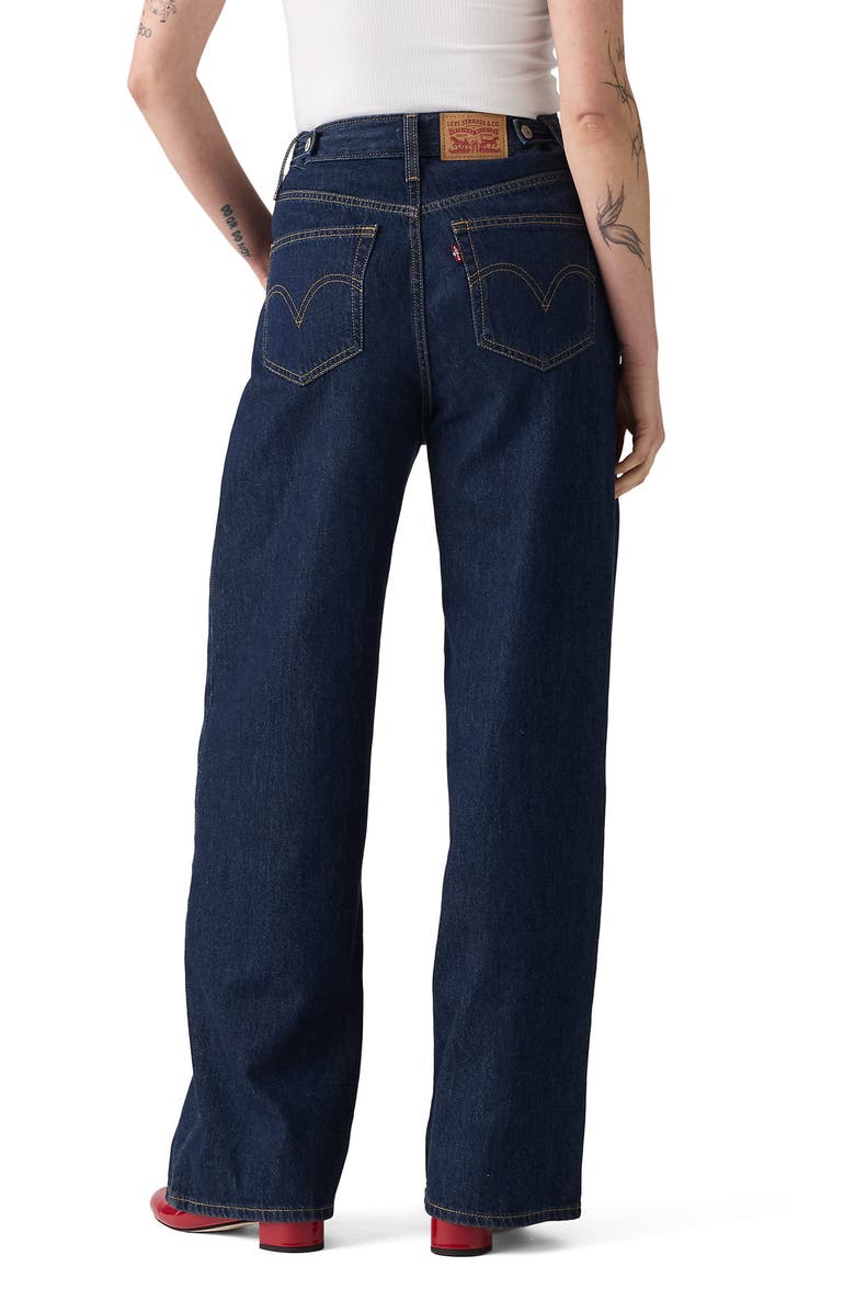 Levi's Cinch High Waist Baggy Wide Leg Jeans, Alternate, color, Reign Of The Rinse