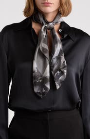 AllSaints Ione Silk Square Scarf