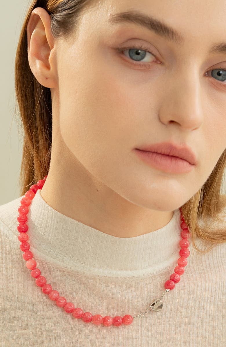 Bearfruit Jewelry Sterling Silver 18k Gold Plated Aeri Heart Clasp Necklace Dainty, Alternate, color, 