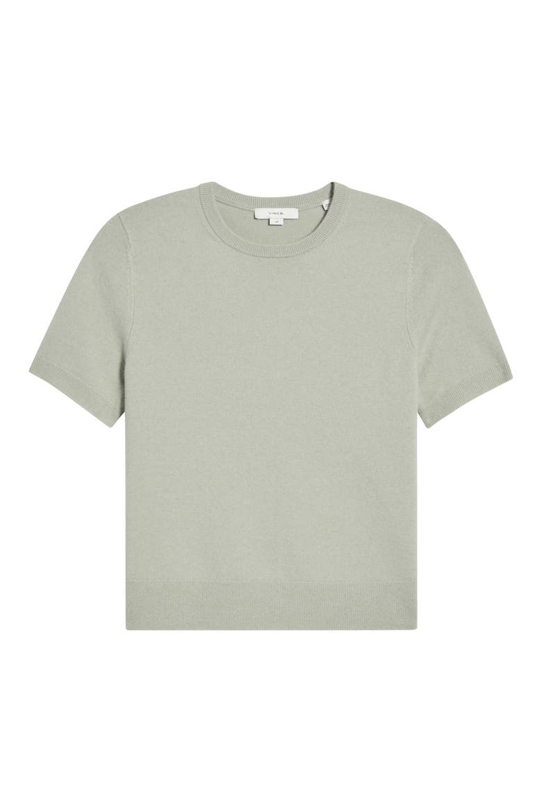 Short Sleeve Wool Blend Sweater, Main, color, STONE SAGE