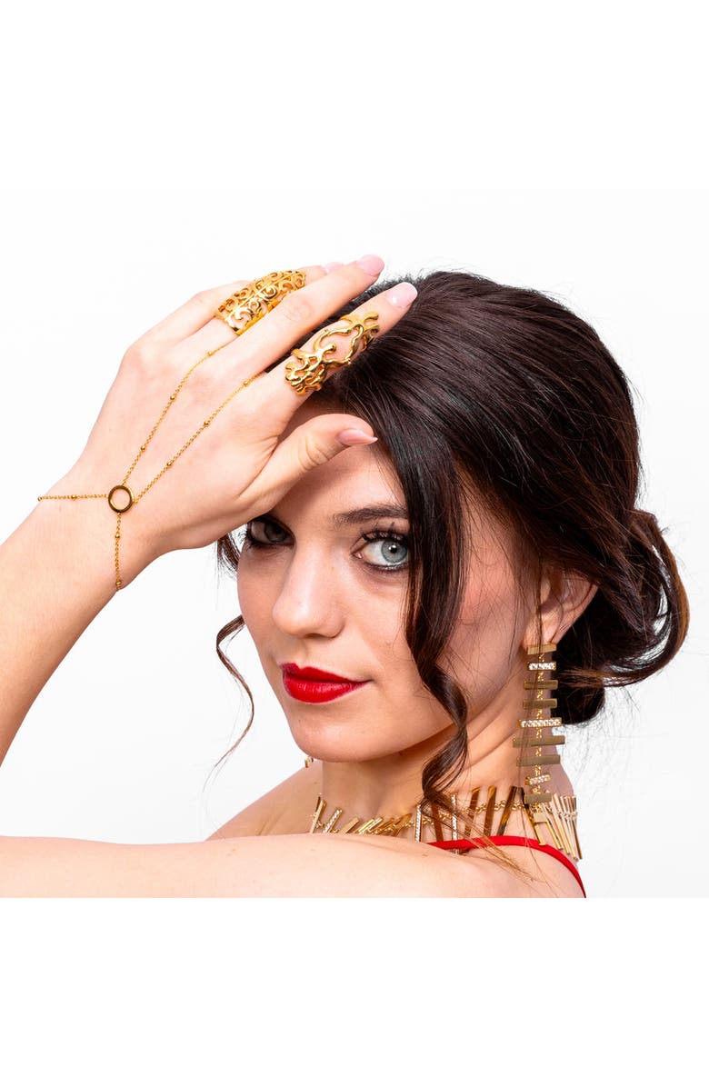 Lucy Quartermaine Art Deco Halo Hand Chain, Alternate, color,