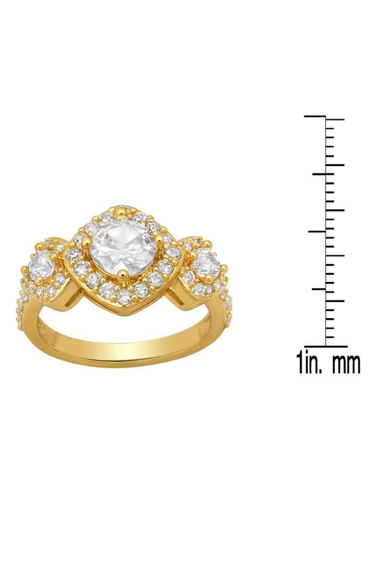 HMY JEWELRY Simulated Diamond Ring, Alternate, color, Gold