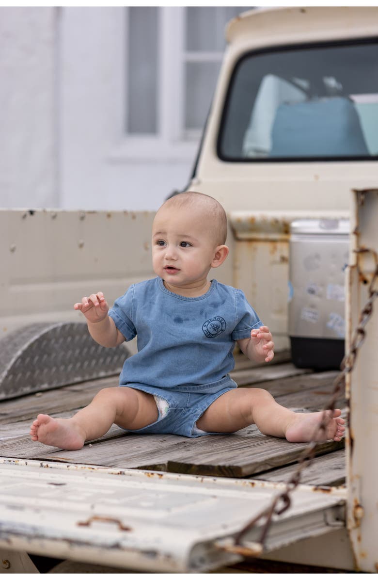 Pouf Denim Boy Set, Alternate, color, Blue