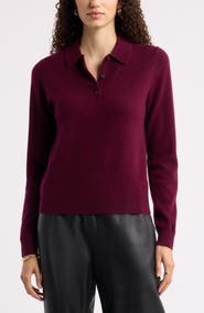 Nordstrom Cashmere Polo Sweater