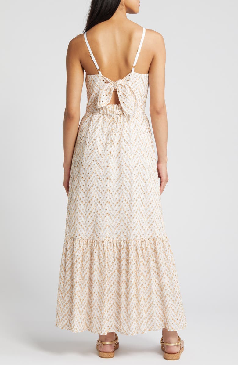 Lilly Pulitzer<sup>®</sup> Charlese Eyelet Tiered Cotton Maxi Dress, Alternate, color, Sand Bar Mermaid Tail