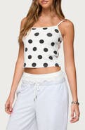 EDIKTED Lynne Polka Dot Cotton Camisole
