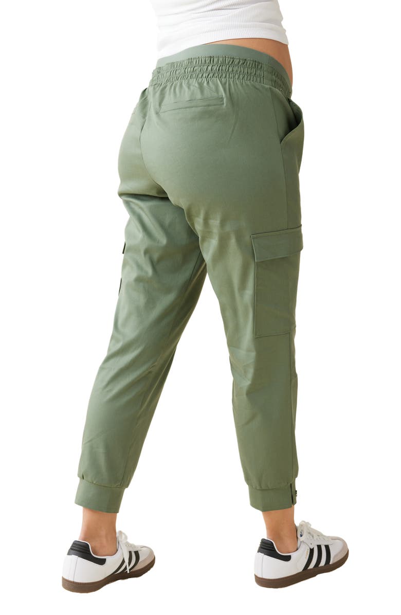 Ingrid & Isabel<sup>®</sup> Under the Bump Drawstring Cargo Pants, Alternate, color, Agave