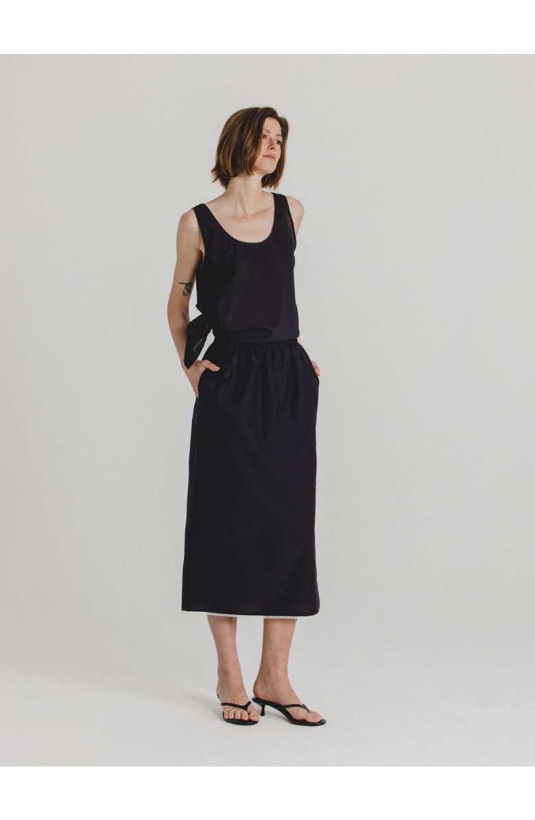 Alas Silk Cotton Skirt, Alternate, color, Black