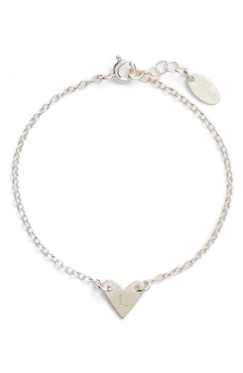 Initial Heart Bracelet
