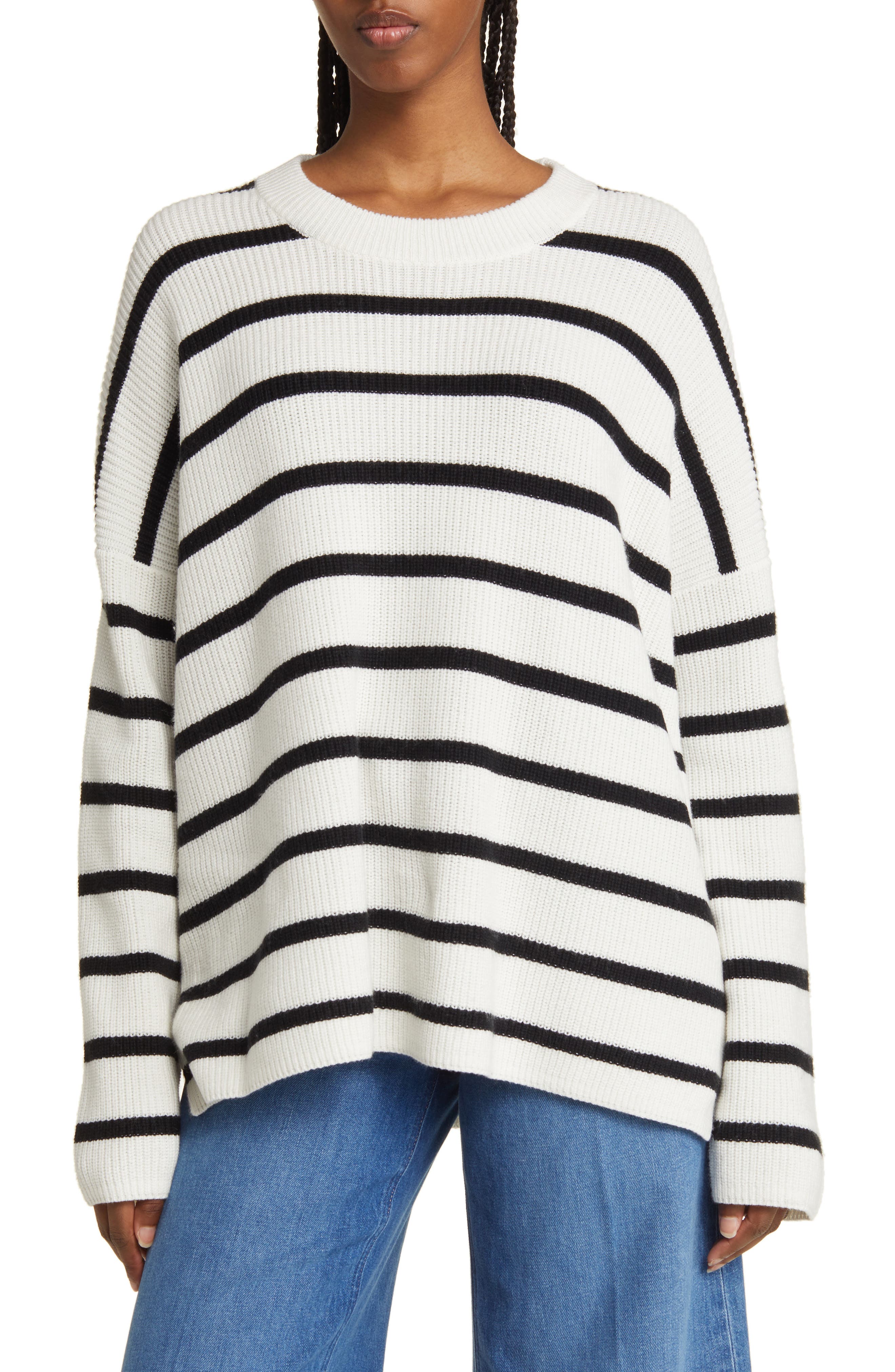 selected IVORY CLOUD- BLACK STRIPE