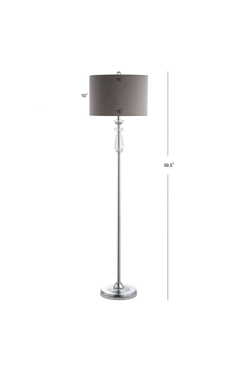 JONATHAN Y Layla Crystal / Metal LED Floor Lamp, Alternate, color, Clear/Chrome